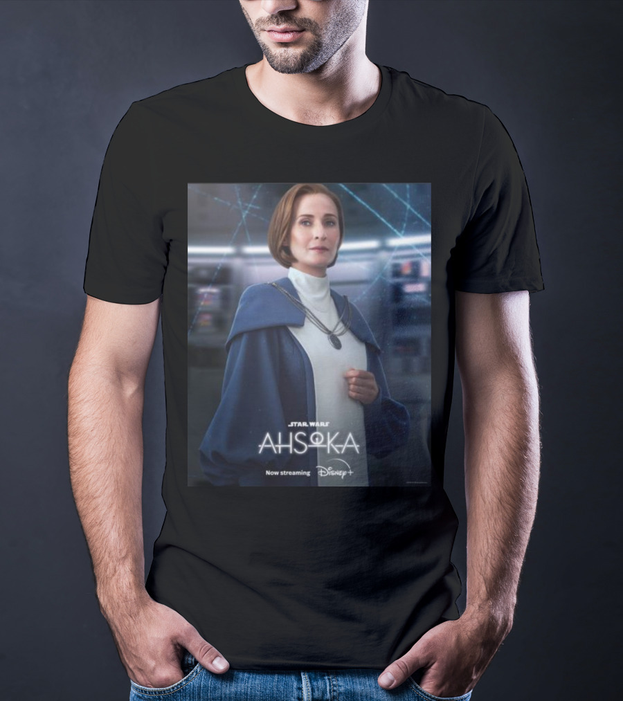 Star Wars Ahsoka Now Streaming Disney Plus Mon Mothma Character T-Shirt