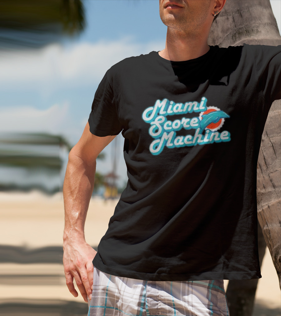 Miami Dolphins Score Machine Retro T-Shirt
