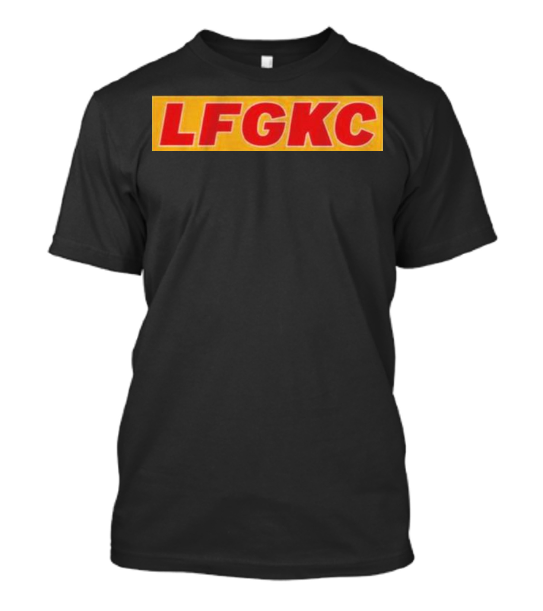 LFG KC Kansas City Football Red Gold Text T-Shirt