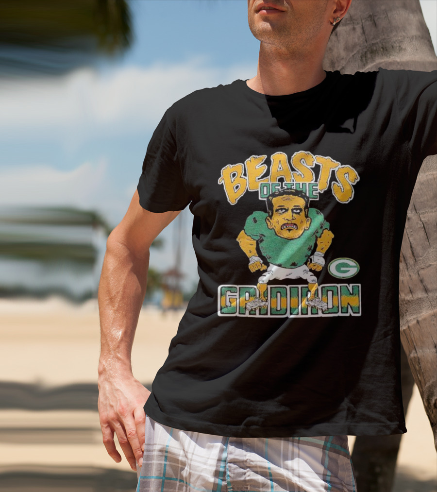 Beasts Of The Gridiron Green Bay Packers Player Caricature T-Shirt
