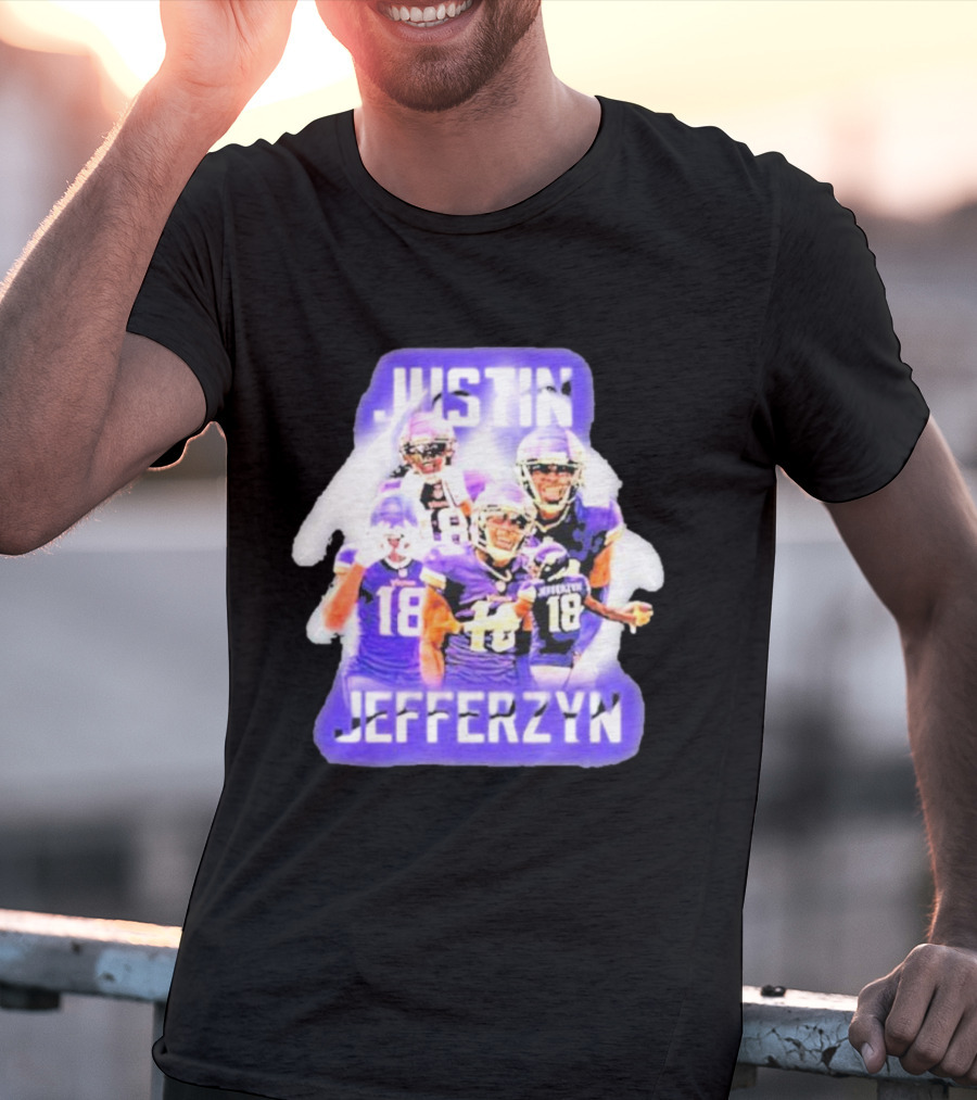Justin Jefferzyn Freezertarps Purple Football Player Collection T-Shirt