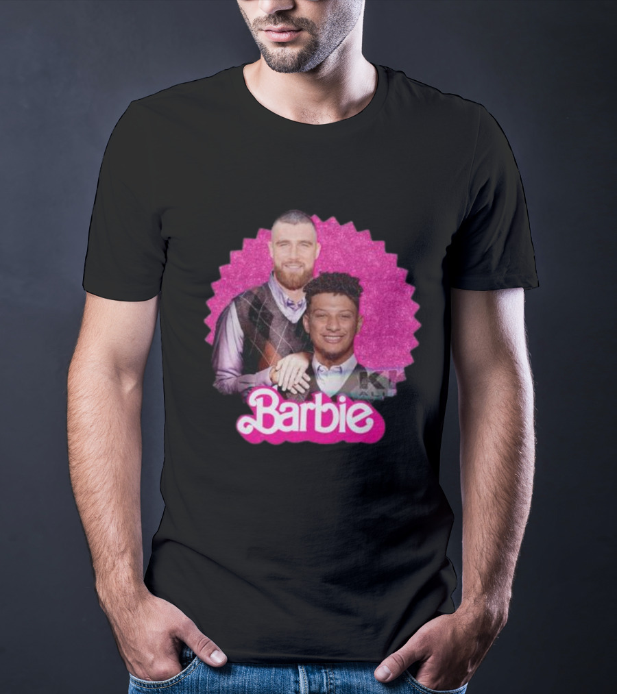 Patrick Mahomes Travis Kelce Barbie Kansas City Football T-Shirt