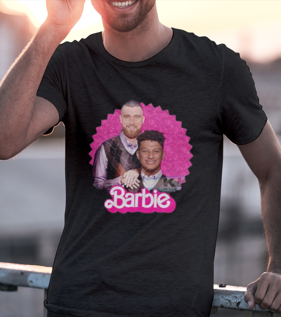 Patrick Mahomes Travis Kelce Barbie Kansas City Football T-Shirt