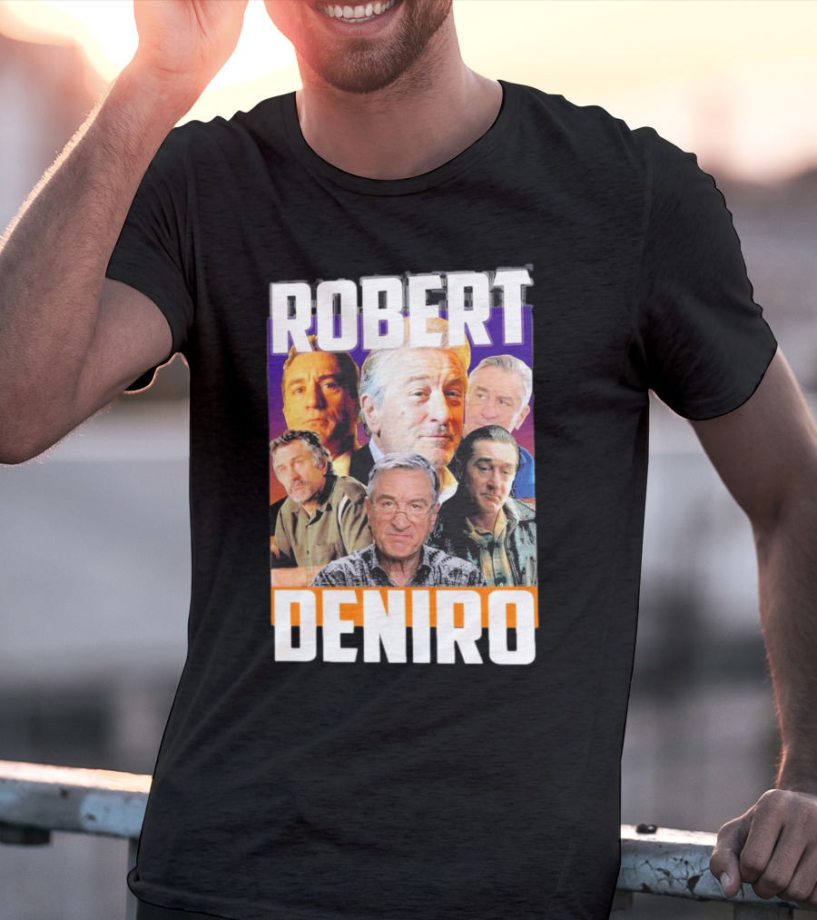 Robert De Niro Iconic Movie Roles Collage T-Shirt