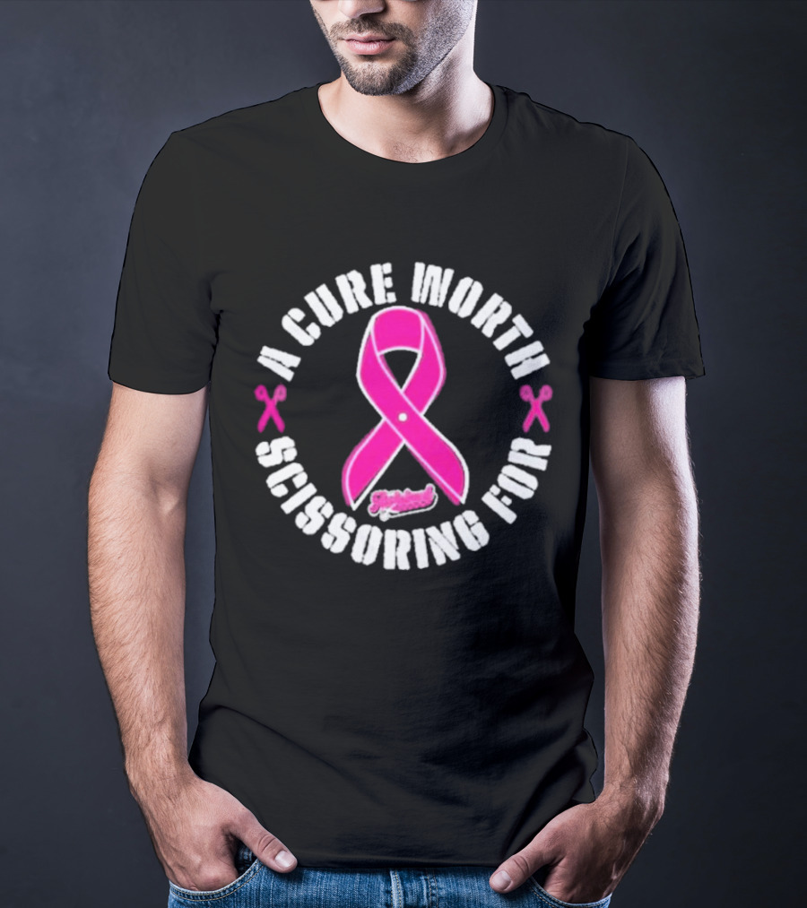 A Cure Worth Scissoring For Pink T-Shirt