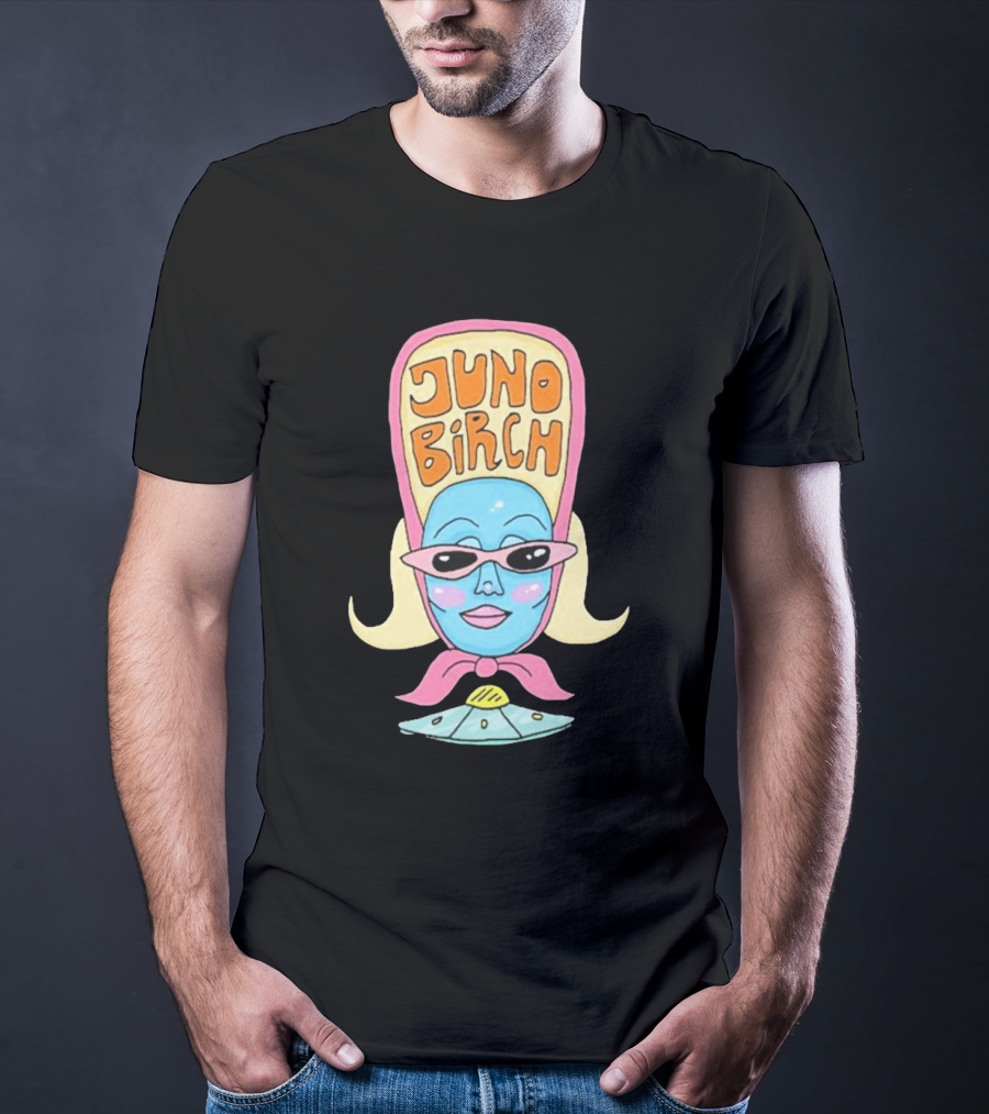 Juno Birch Retro Alien Cartoon T-Shirt