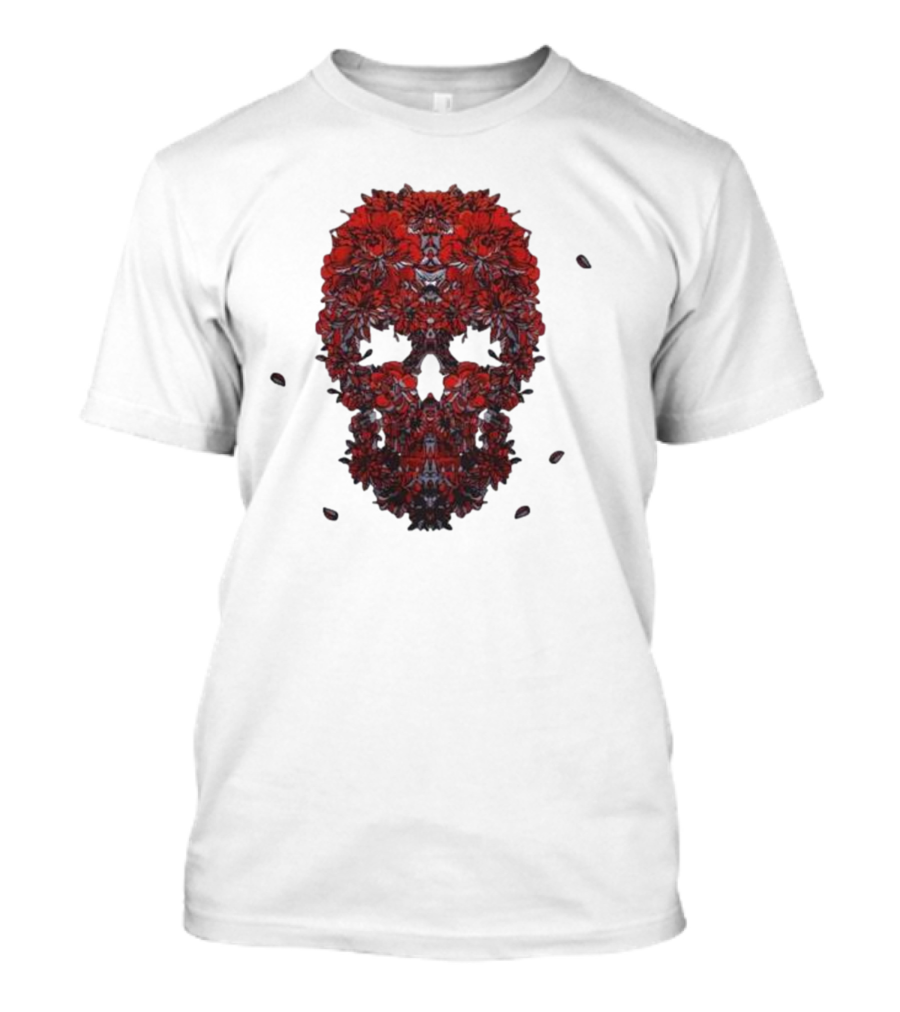 Kai Wachi Red Floral Skull T-Shirt