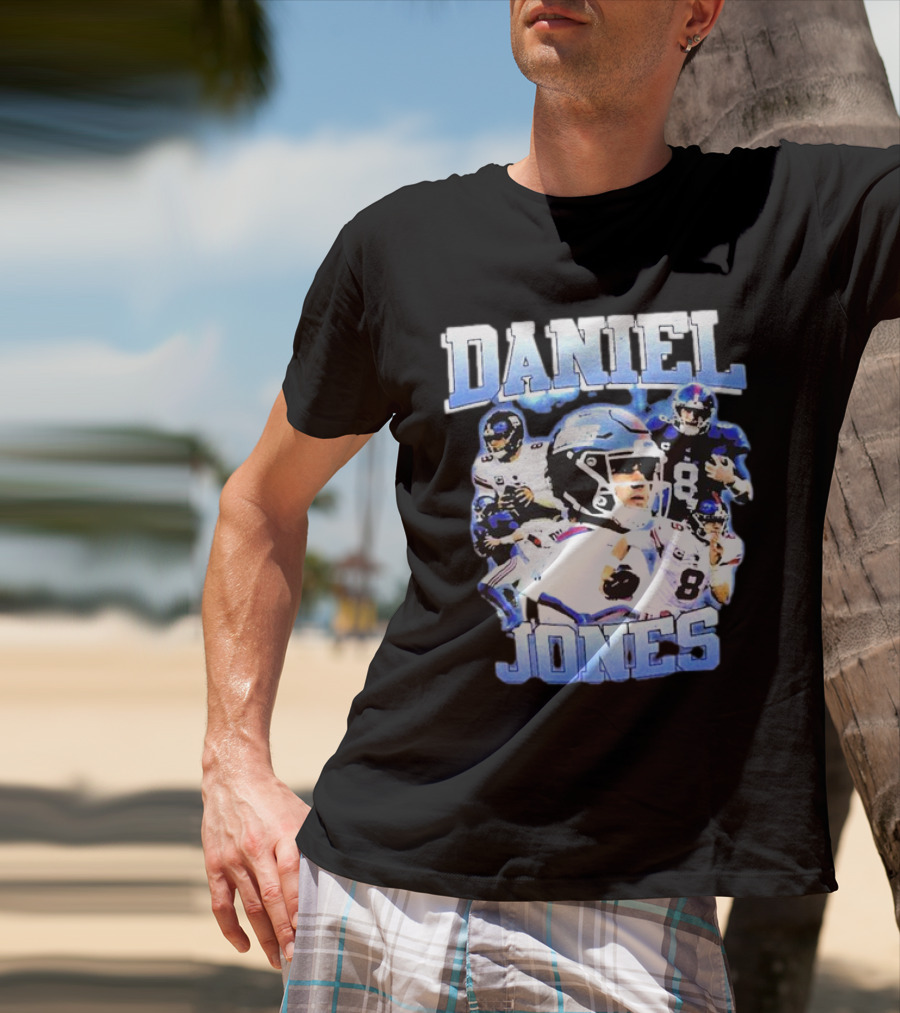 Daniel Jones Ny Giants Football Quarterback Montage T-Shirt
