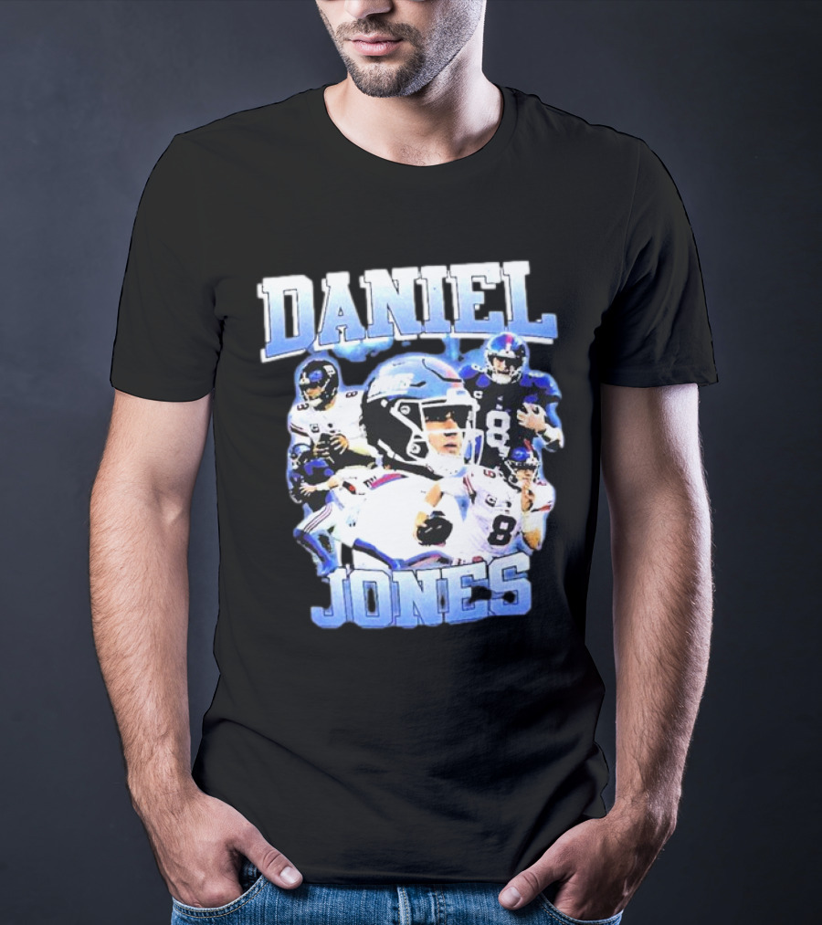 Daniel Jones Ny Giants Football Quarterback Montage T-Shirt
