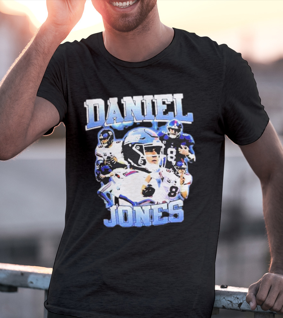 Daniel Jones Ny Giants Football Quarterback Montage T-Shirt