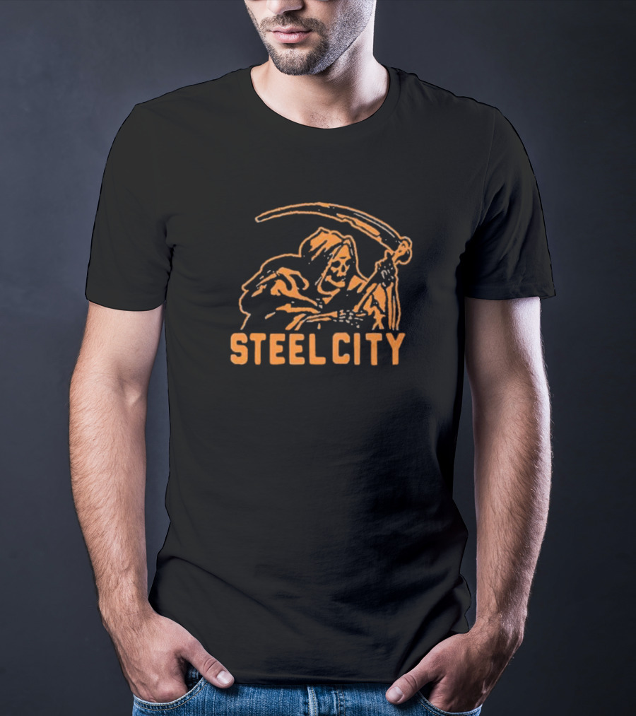 Steel City Reaper Icon Scythe Emblem T-Shirt