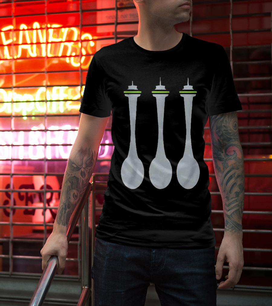 Seattle Spoon Space Needle Trio T-Shirt