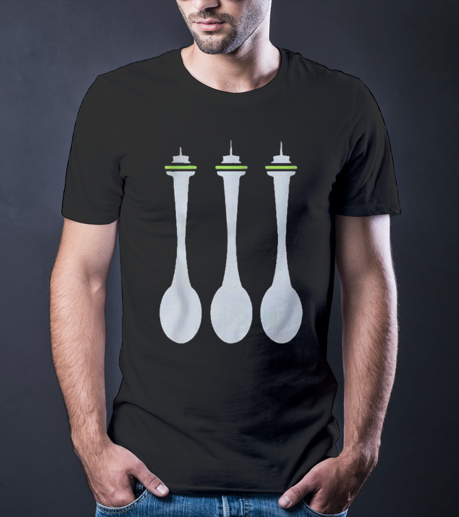 Seattle Spoon Space Needle Trio T-Shirt