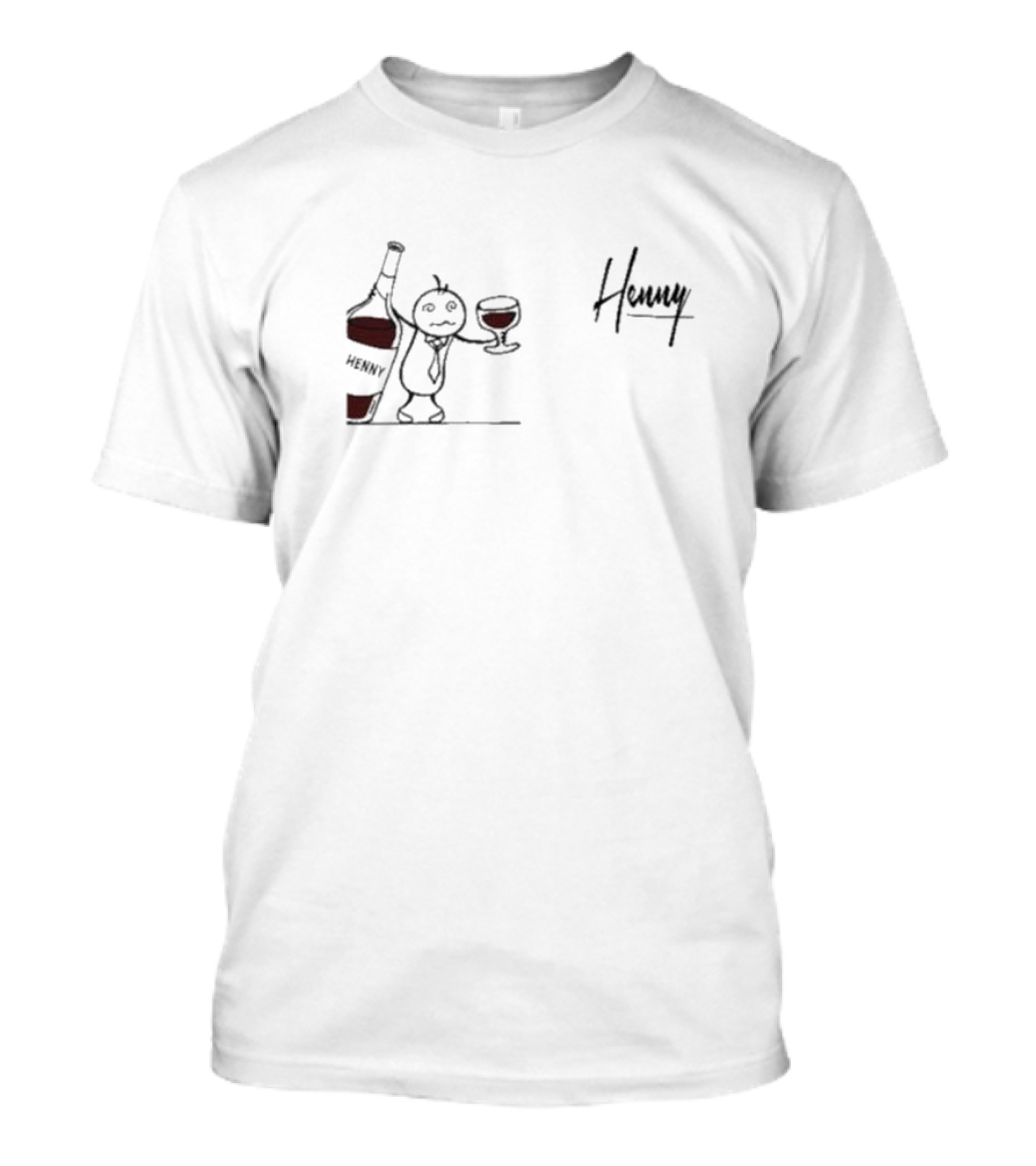 Henny Ma Bottle And Glass T-Shirt