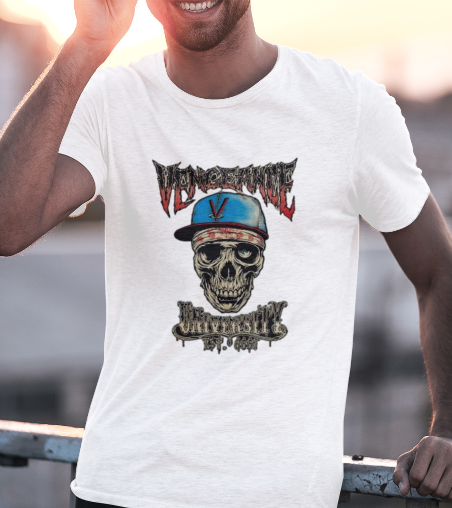 Vengeance University Zacky Vengeance Skull Cap Est 666 T-Shirt