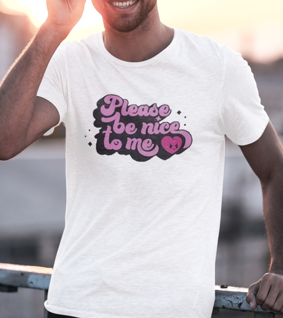 Please Be Nice To Me Heart Emoticon T-Shirt