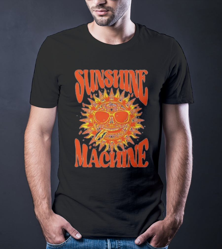 SUNSHINE MACHINE Smiling Sun With Sunglasses And Vibrant Colors T-Shirt