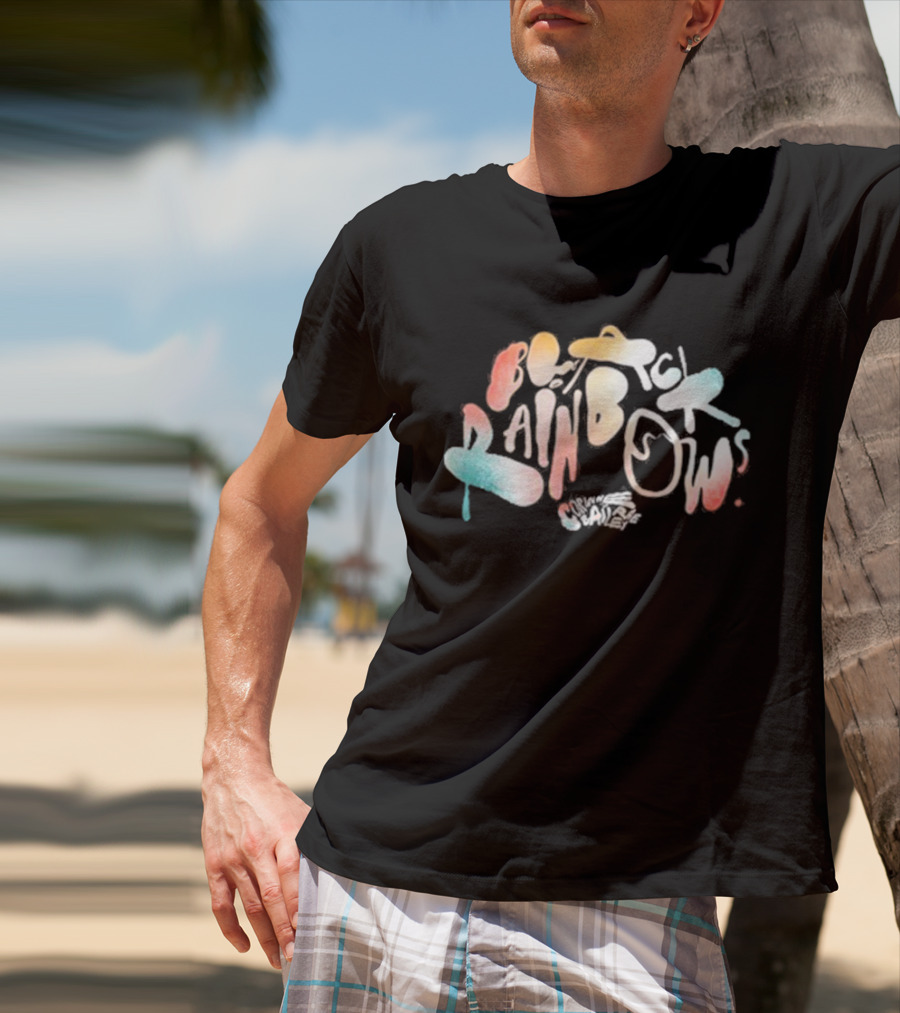 Corinne Bailey Rae Black Rainbows Colorful Typography T-Shirt