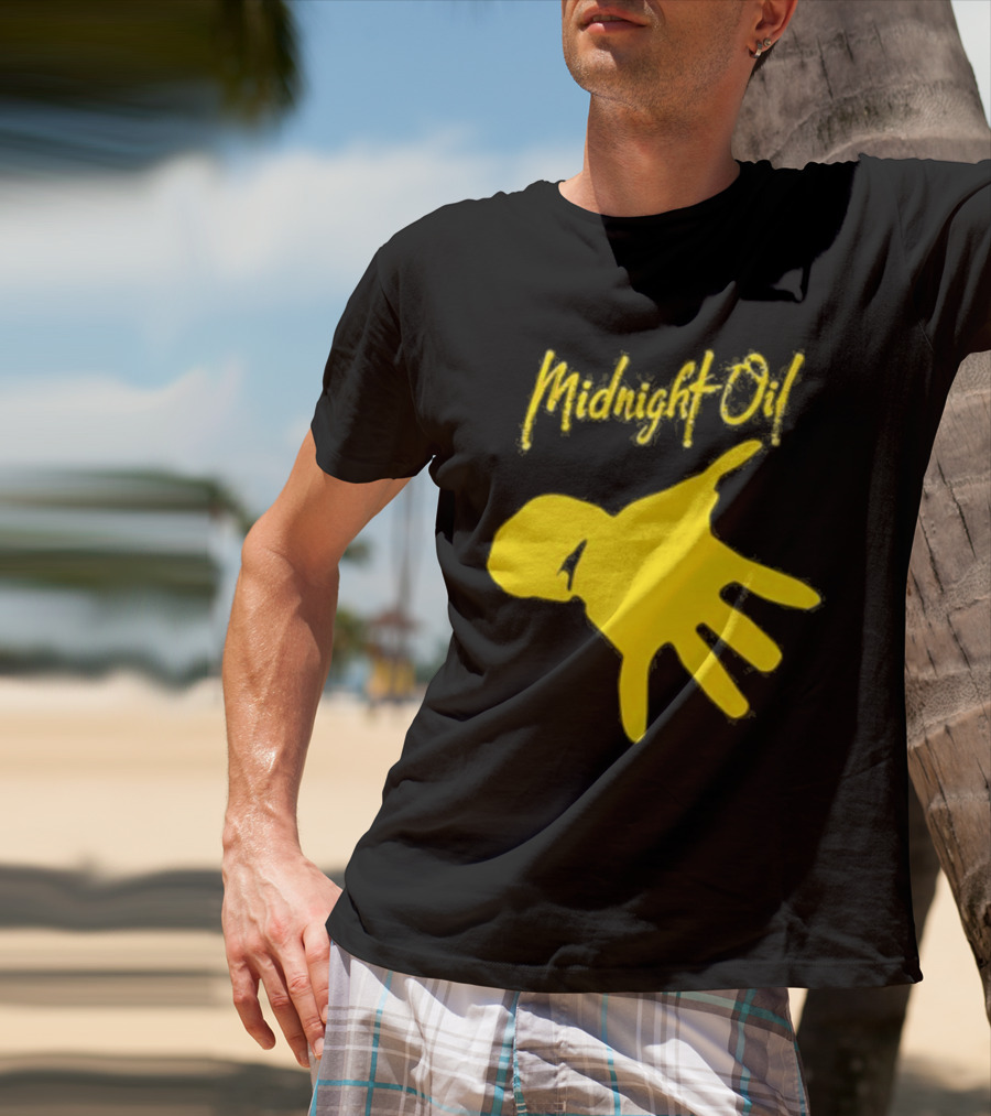 Midnight Oil Yellow Hand T-Shirt