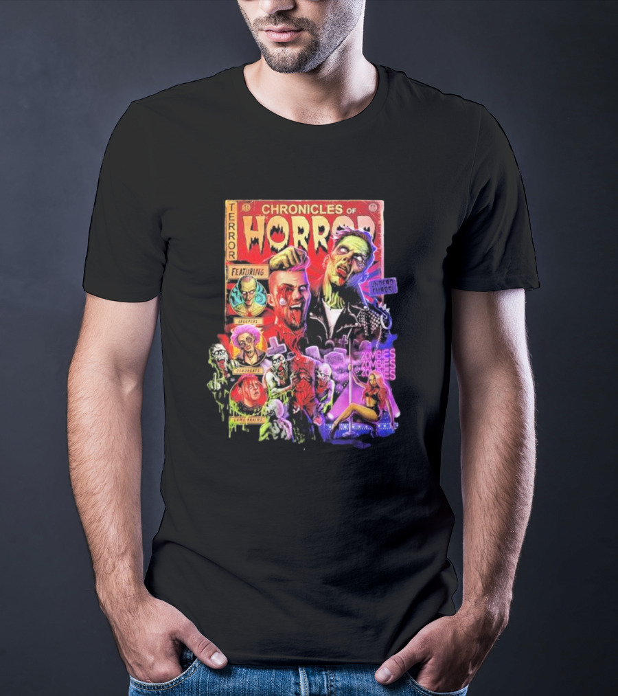 Chronicles Of Horror Terror Featuring Undead Chaos Zombies T-Shirt
