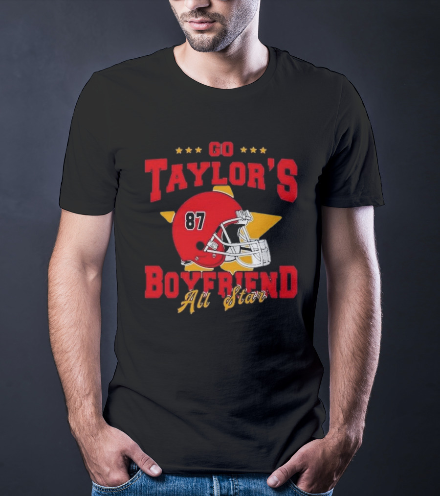 Go Taylor’s Boyfriend All Star Football Helmet 87 T-Shirt