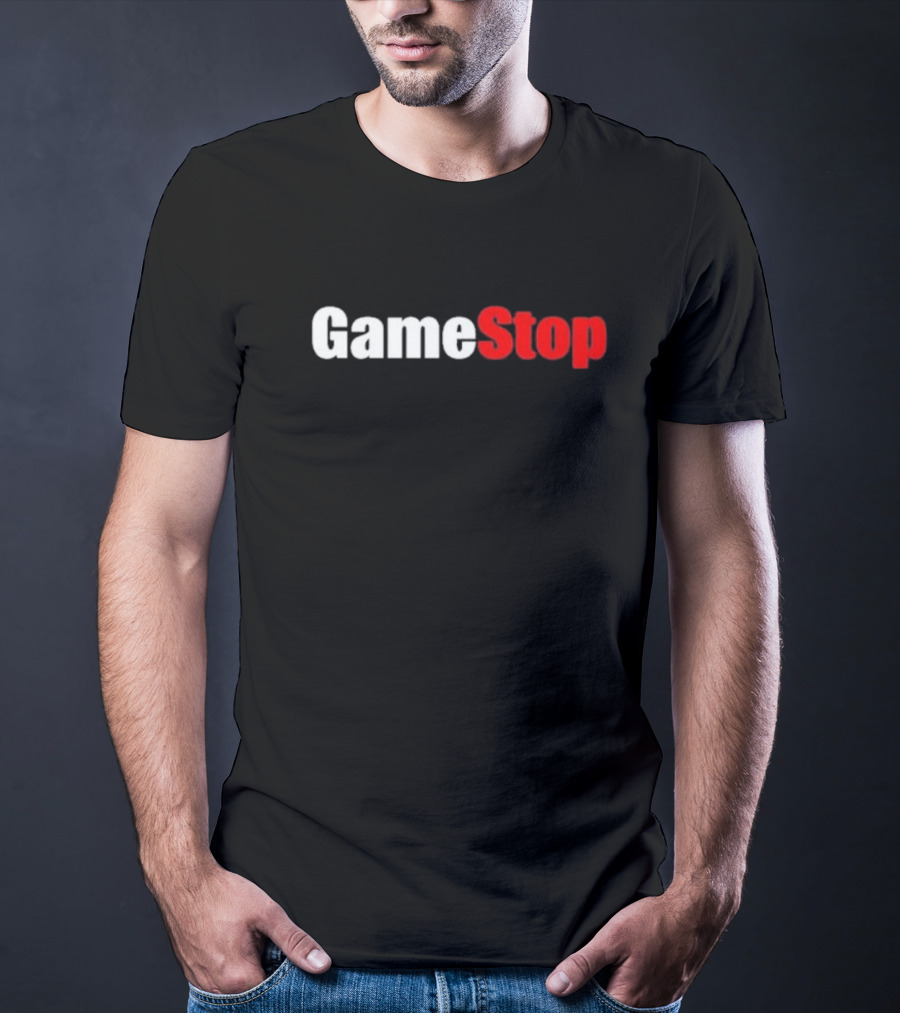 GameStop Classic Logo Black And Red Gaming T-Shirt