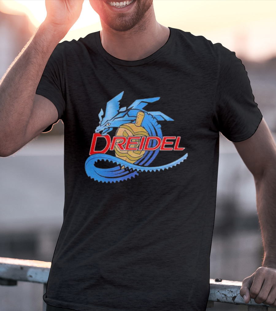 Dreidel Blue Dragon Fusion T-Shirt