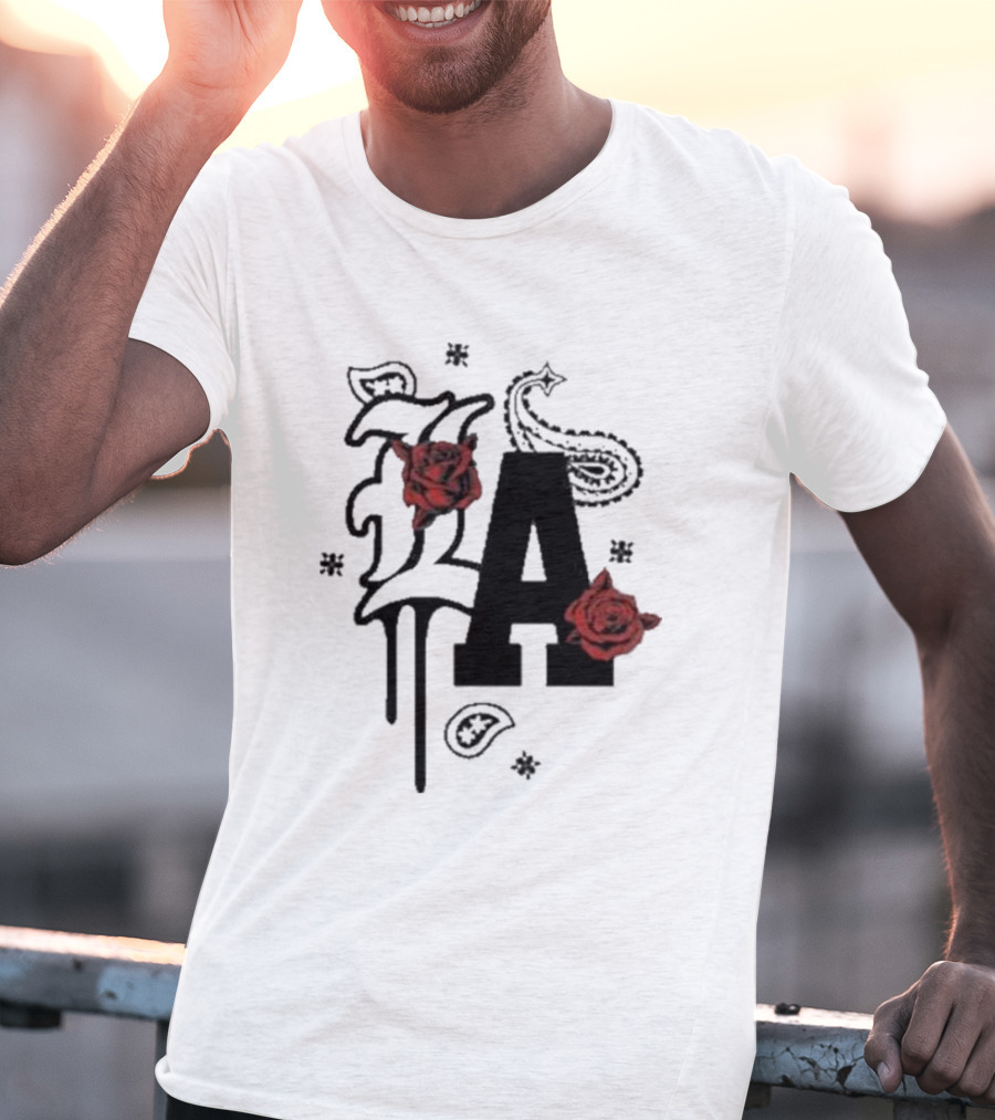 LA Drip Roses Bandana T-Shirt