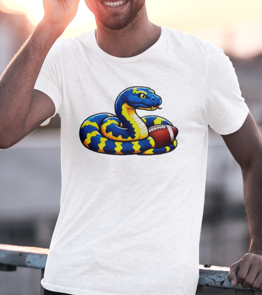 Michigan Boa Constrictor Snake Football Colors T-Shirt