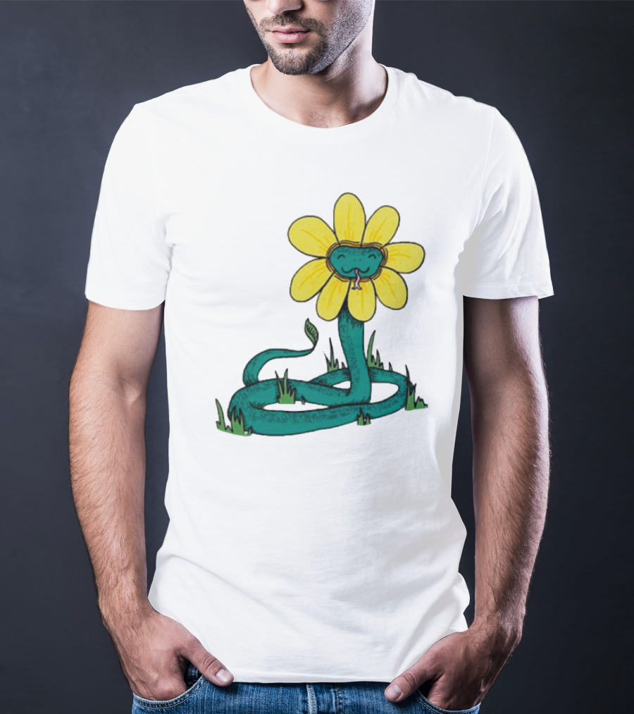 Snake Flower Bloom Entwined In Nature T-Shirt