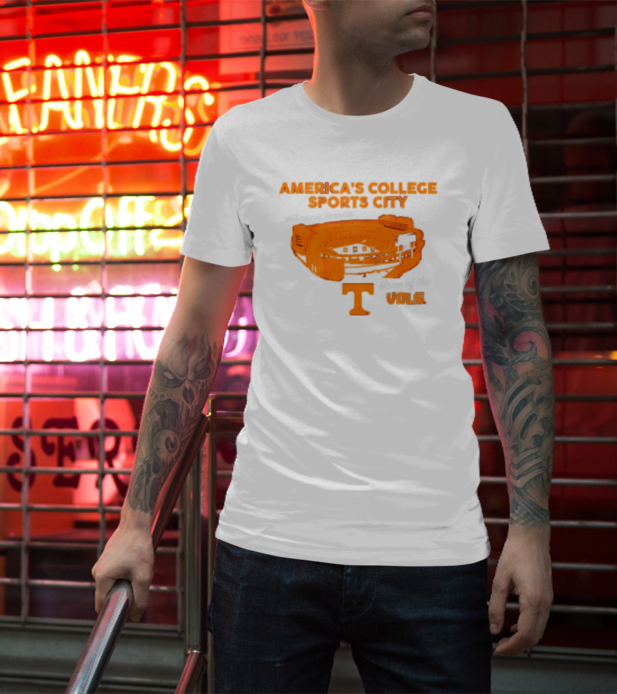 America’s College Sports City Neyland Stadium Tennessee Volunteers Home Of The Vols T-Shirt