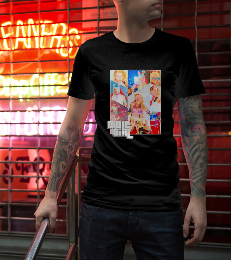 BibleGirl Collage Vibrant Colors Liberty City T-Shirt
