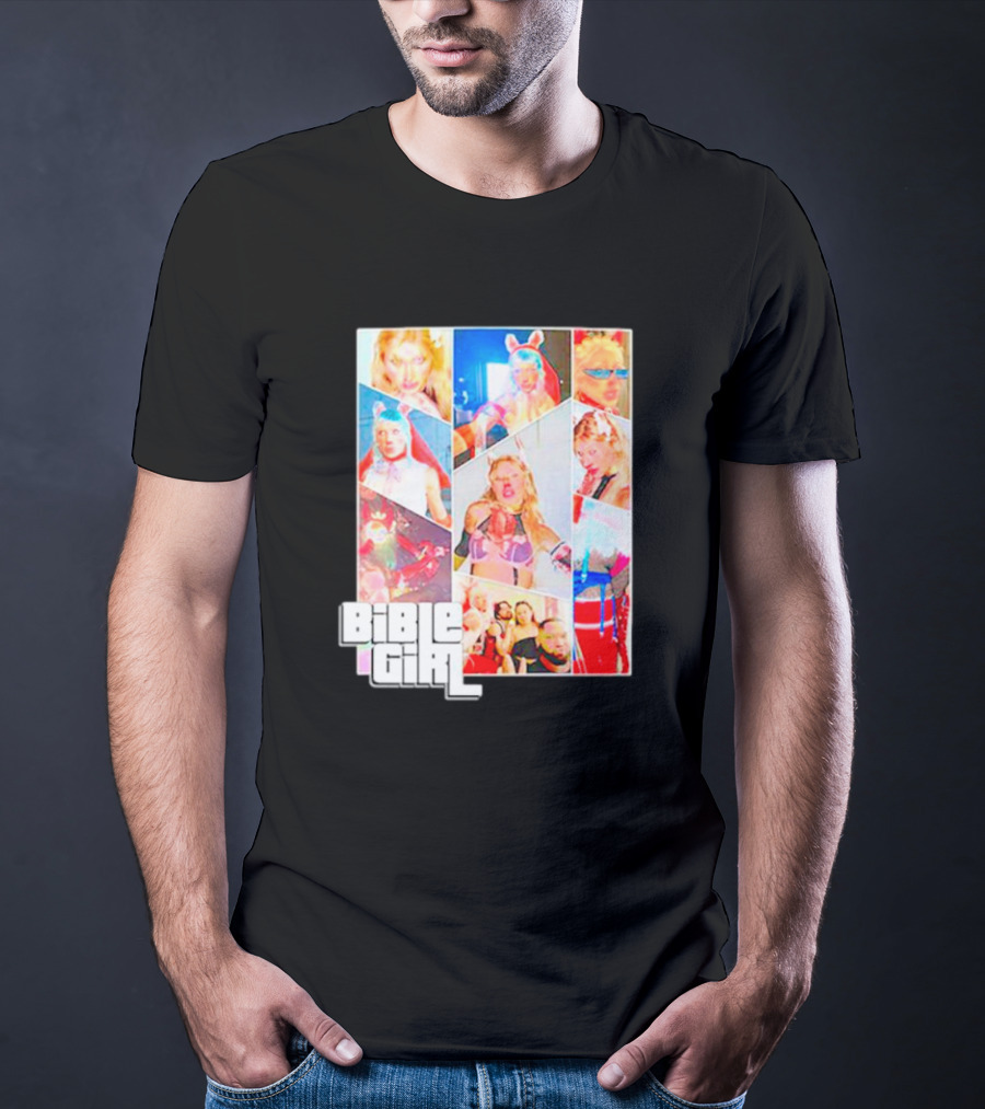 BibleGirl Collage Vibrant Colors Liberty City T-Shirt
