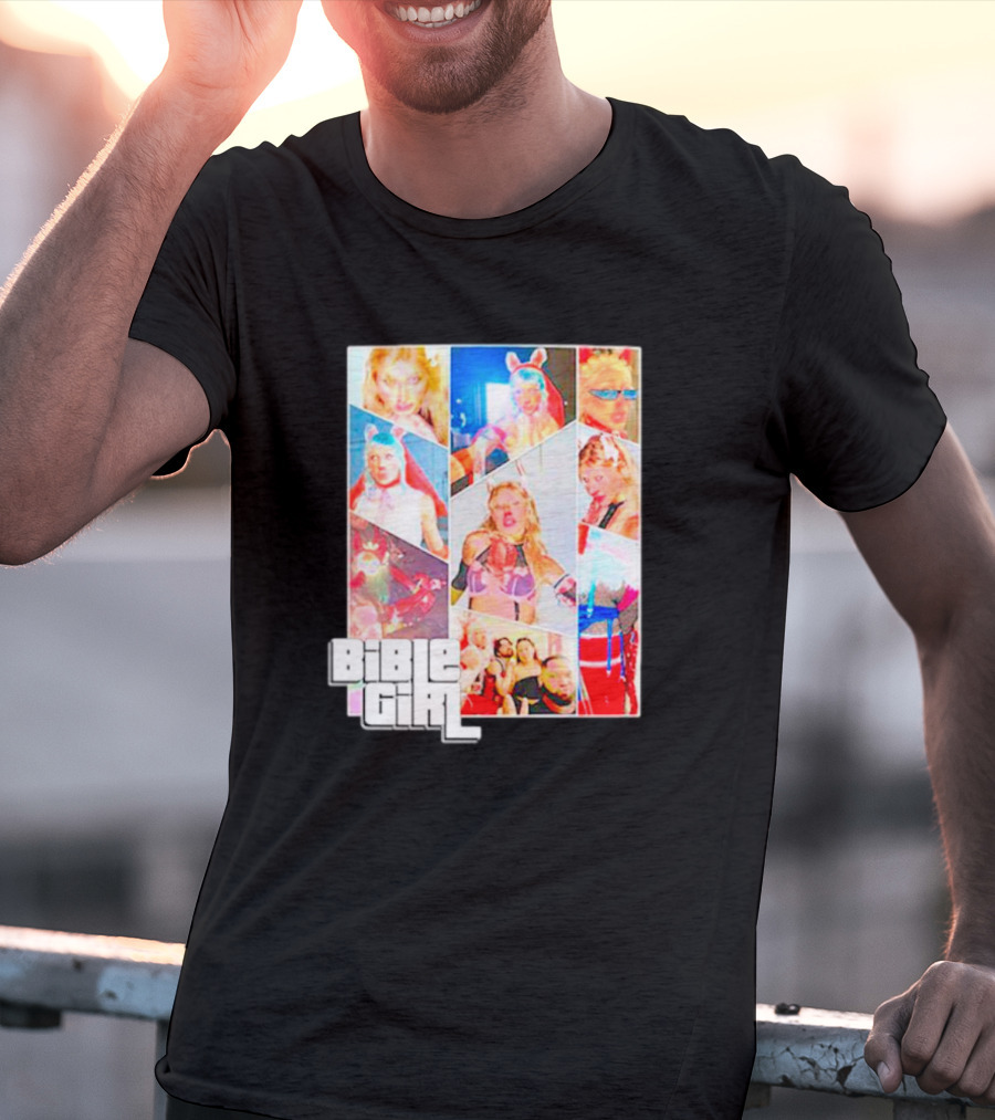 BibleGirl Collage Vibrant Colors Liberty City T-Shirt