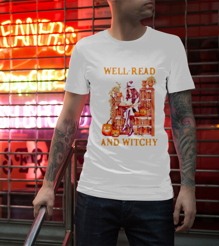 Well-Read And Witchy Halloween T-Shirt