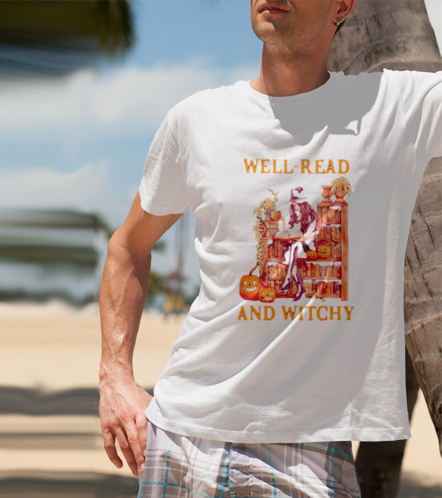 Well-Read And Witchy Halloween T-Shirt