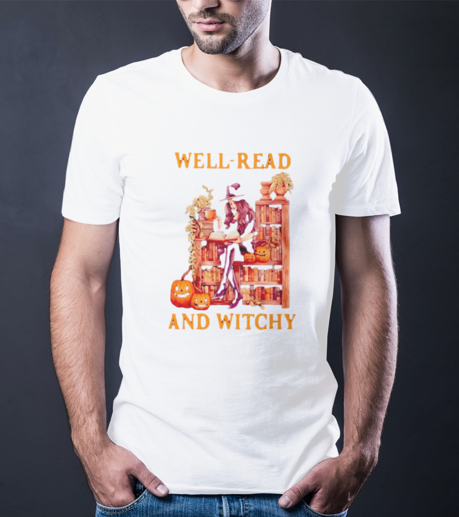 Well-Read And Witchy Halloween T-Shirt