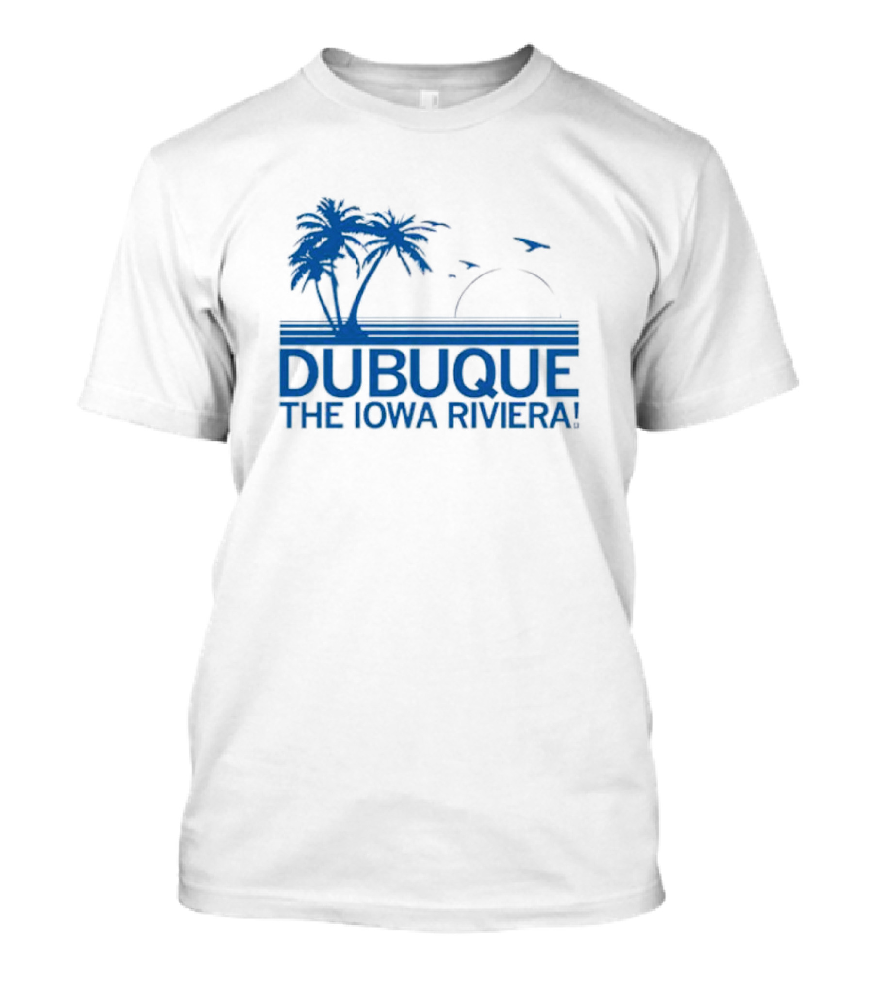 Dubuque The Iowa Riviera Palm Trees Ocean Sunset T-Shirt