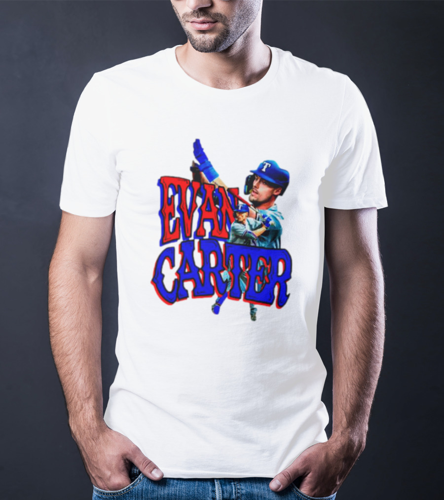 Evan Carter Texas Rangers Baseball Player Image T-Shirt