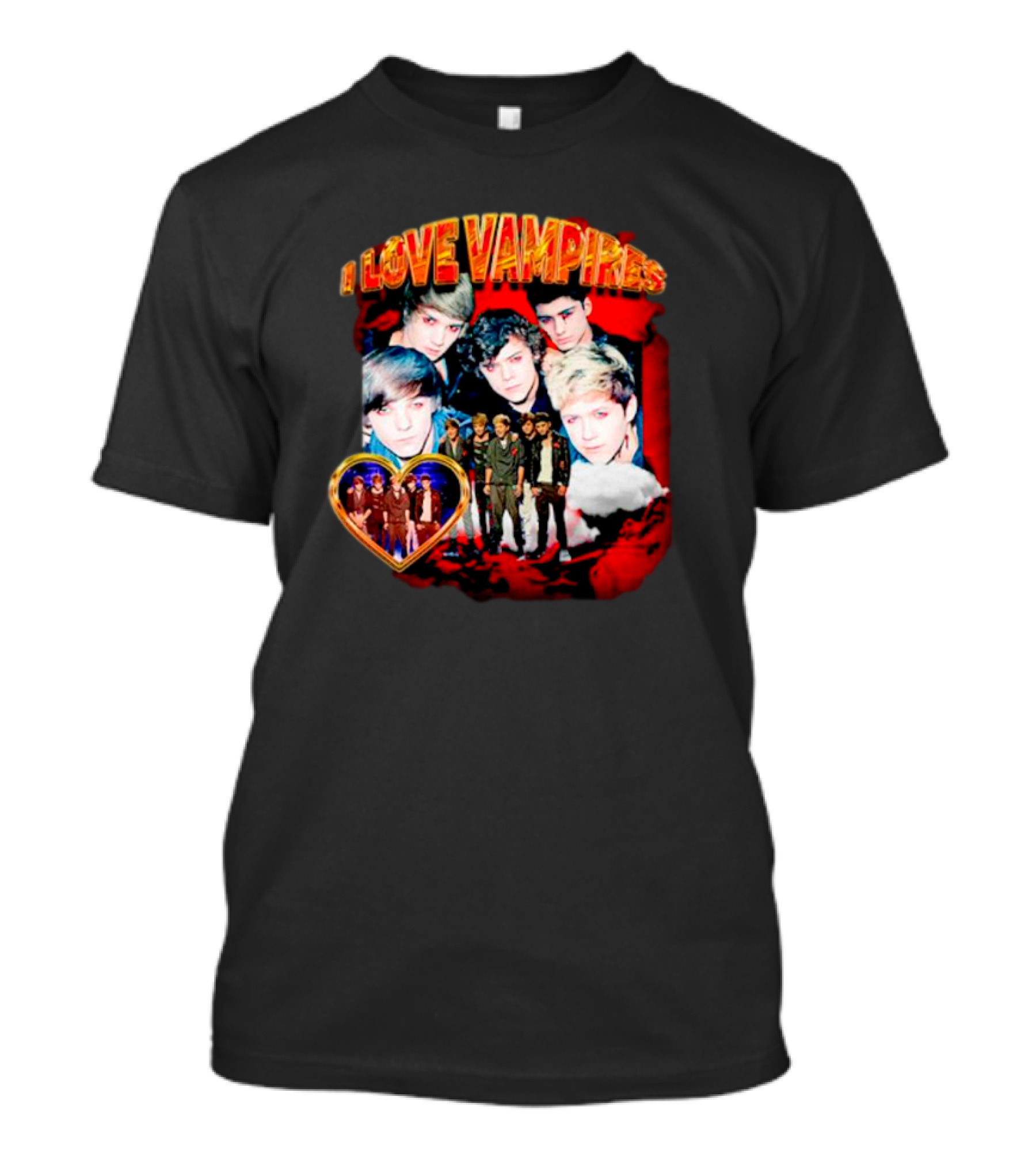 One Direction I Love Vampires Heart Cloud Vampires T-Shirt