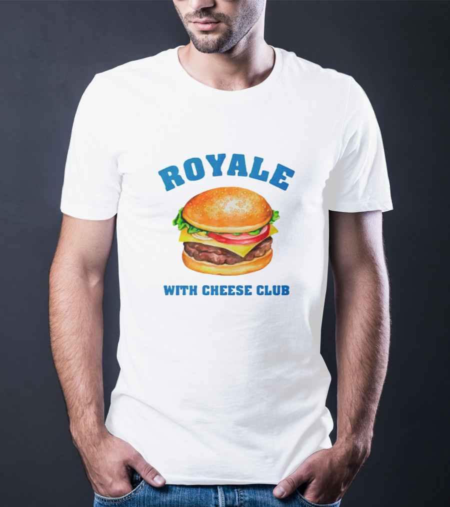 Royale With Cheese Club Burger Illustration Iconic T-Shirt