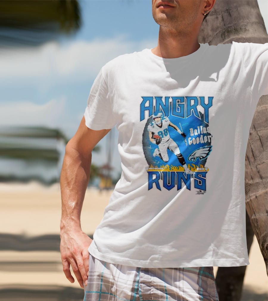 Angry Runs Dallas Goedert Philadelphia Eagles T-Shirt