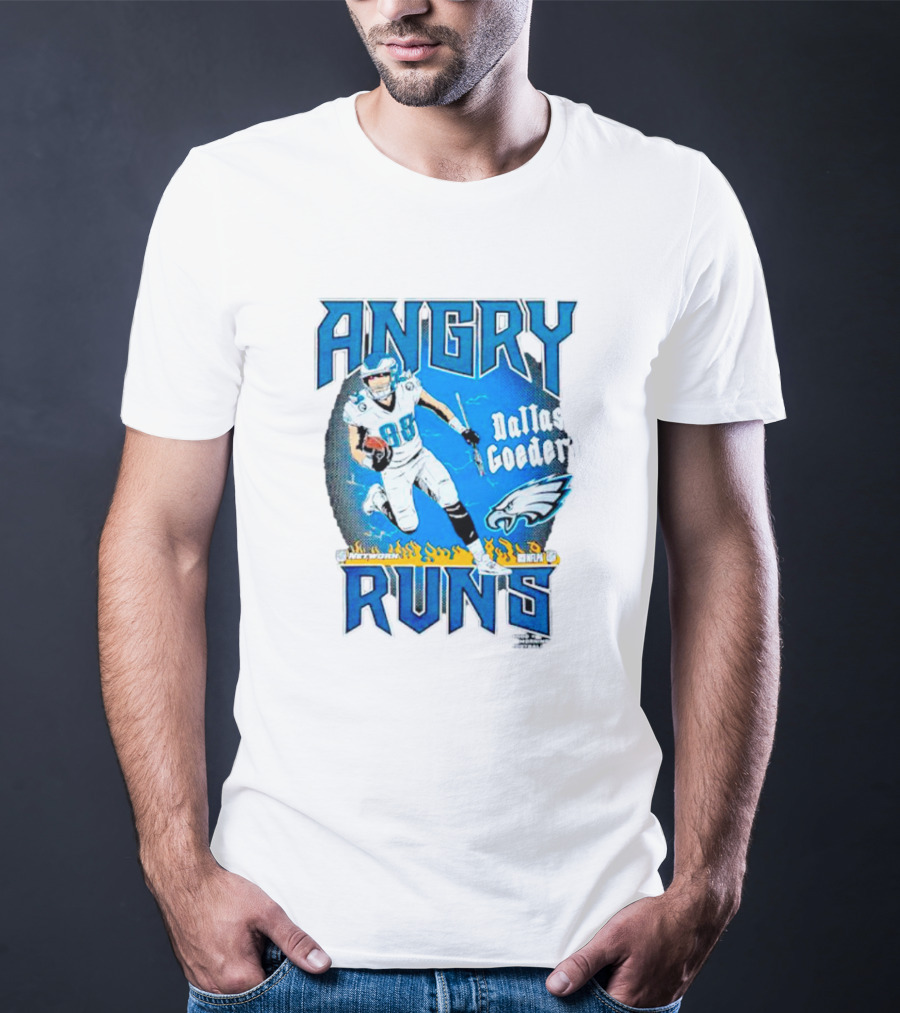 Angry Runs Dallas Goedert Philadelphia Eagles T-Shirt