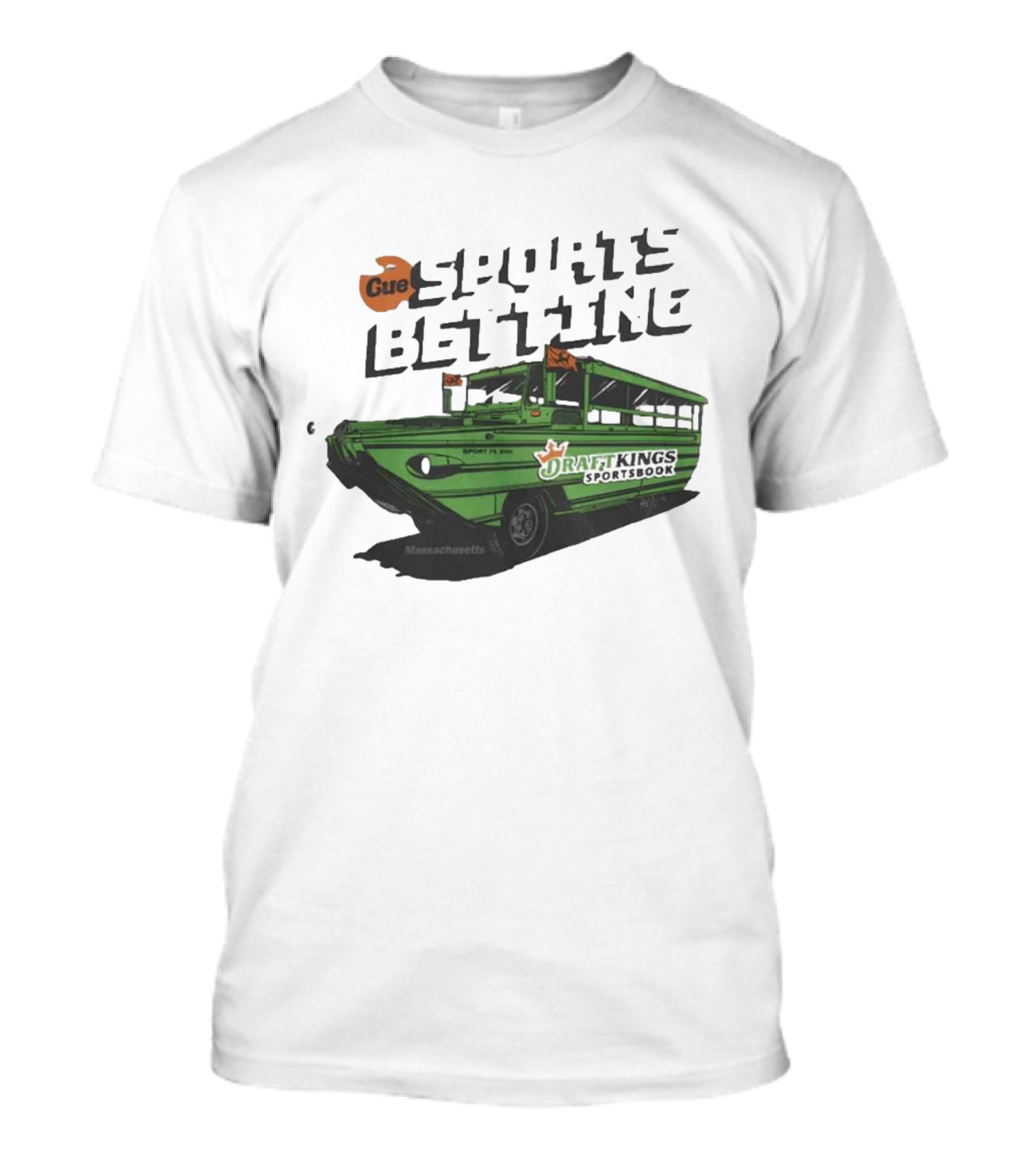 DraftKings Massachusetts Sportsbook Cue Sports Betting Duck Boat T-Shirt