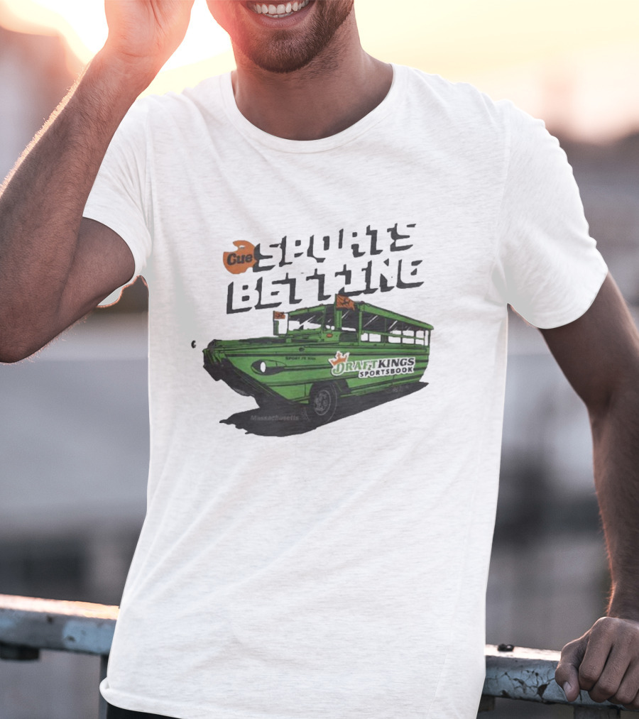 DraftKings Massachusetts Sportsbook Cue Sports Betting Duck Boat T-Shirt