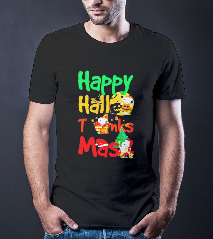 Happy Hallo Thanks Mas Snoopy Holiday T-Shirt