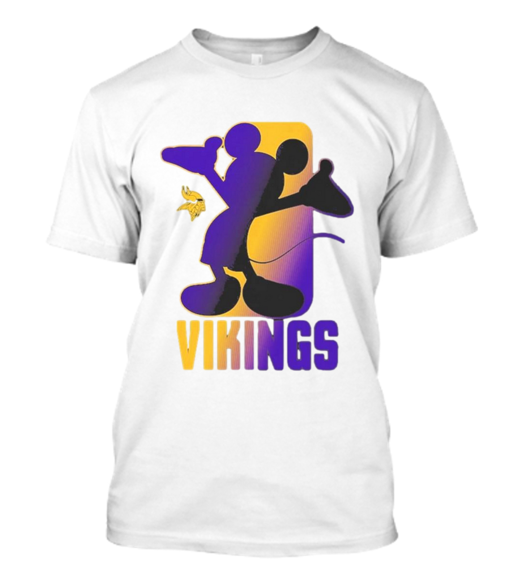 Mickey Mouse Vikings Minnesota Disney Cross Fade T-Shirt