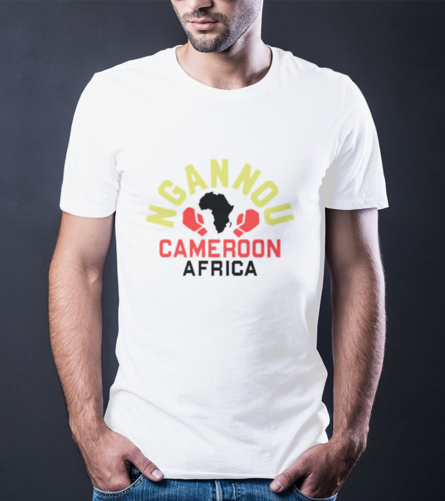Ngannou Cameroon Africa Boxing Gloves Continent T-Shirt