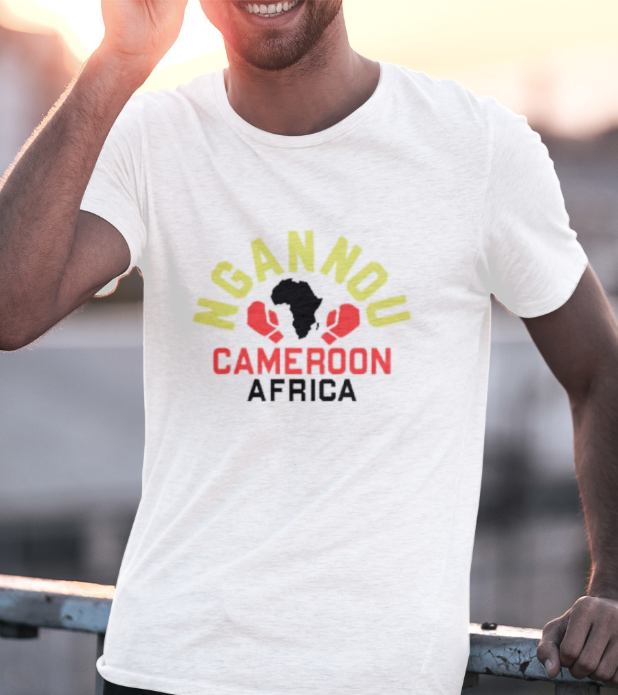 Ngannou Cameroon Africa Boxing Gloves Continent T-Shirt