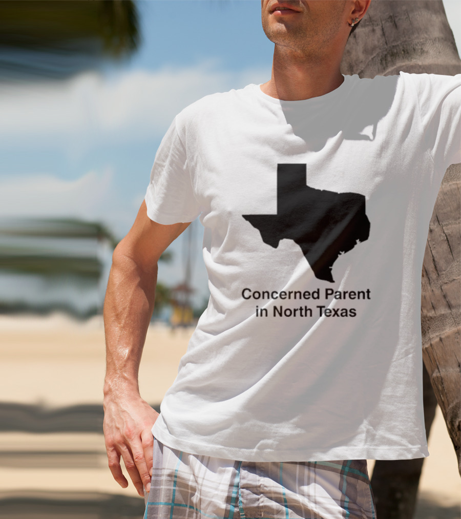 Concerned Parent In North Texas Silhouette Map T-Shirt